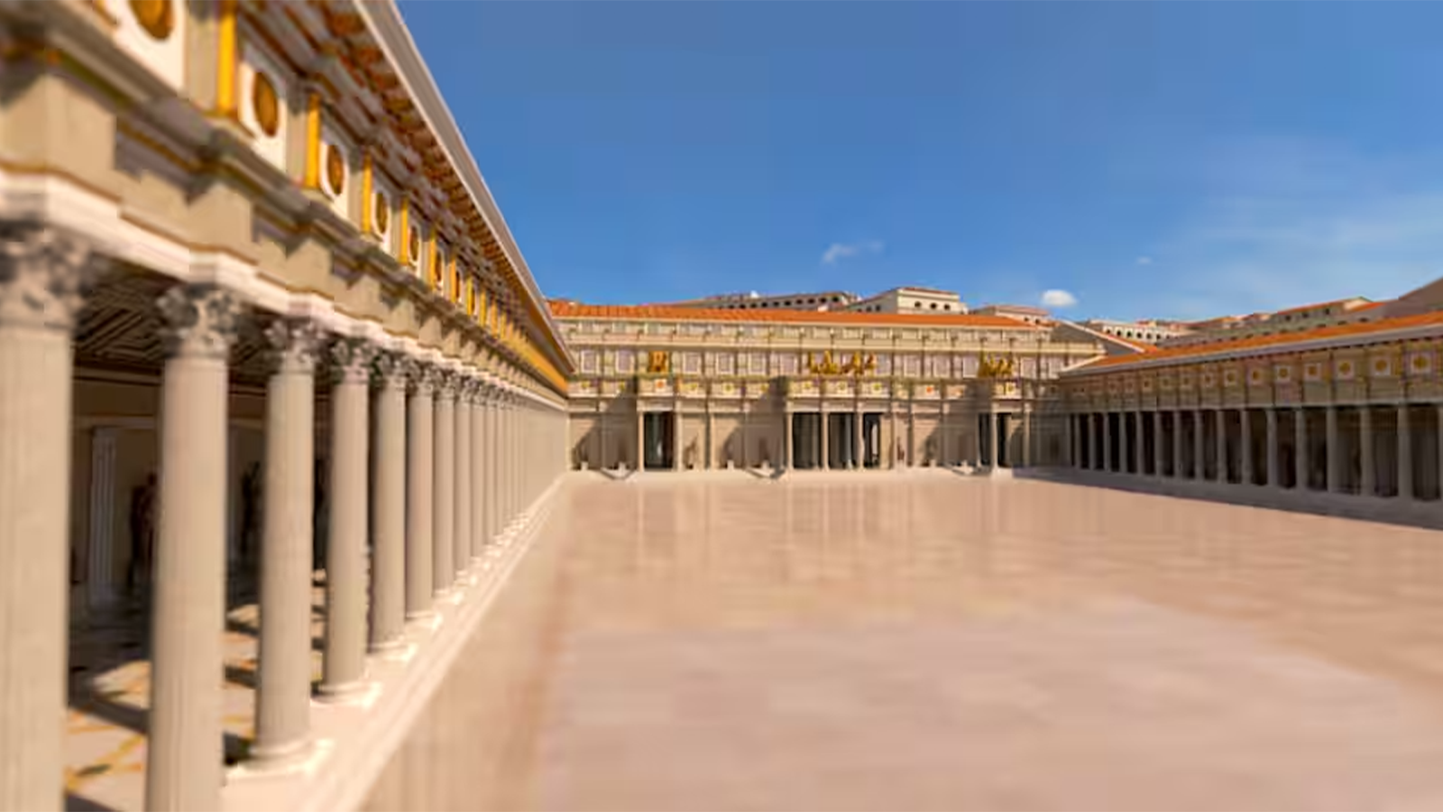 Basilica Ulpia vista dall alto nello spazio FOROF