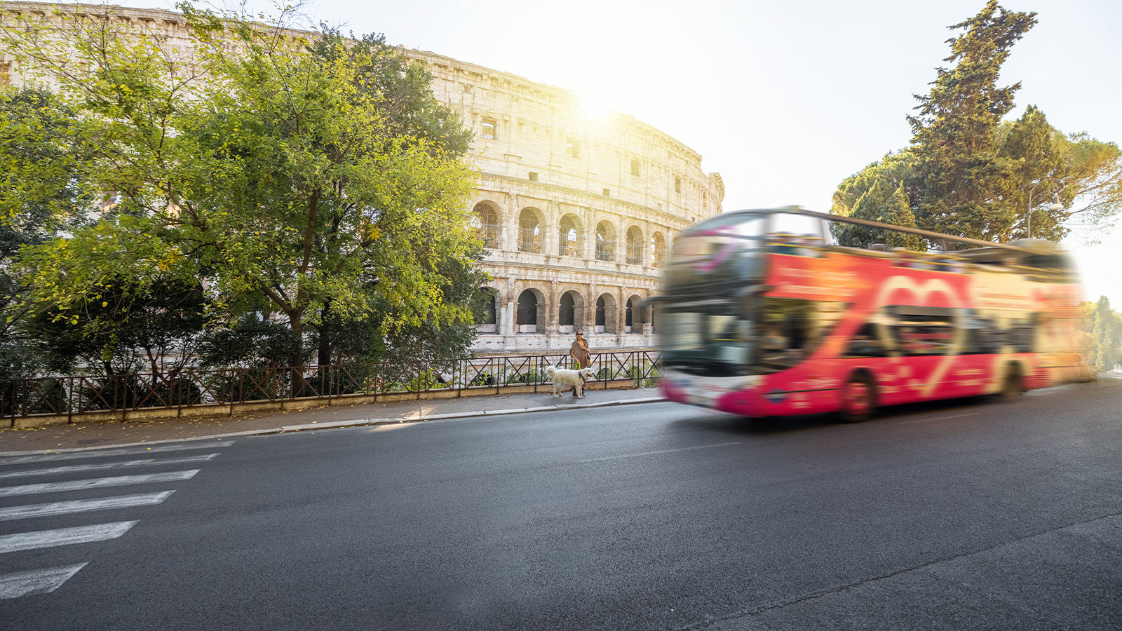 pulman vr che gira per roma