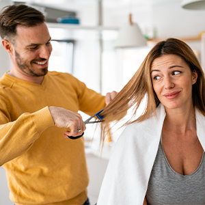 Servizio parrucchiere a domicilio organizzato dal concierge MiTuCasa